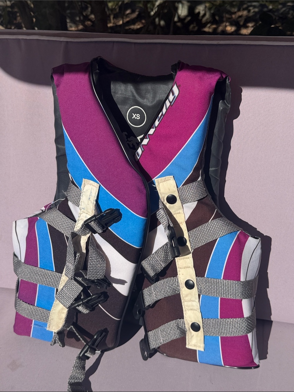 XS adult Life Vest - Purple Blue Pink One-Piece Vest